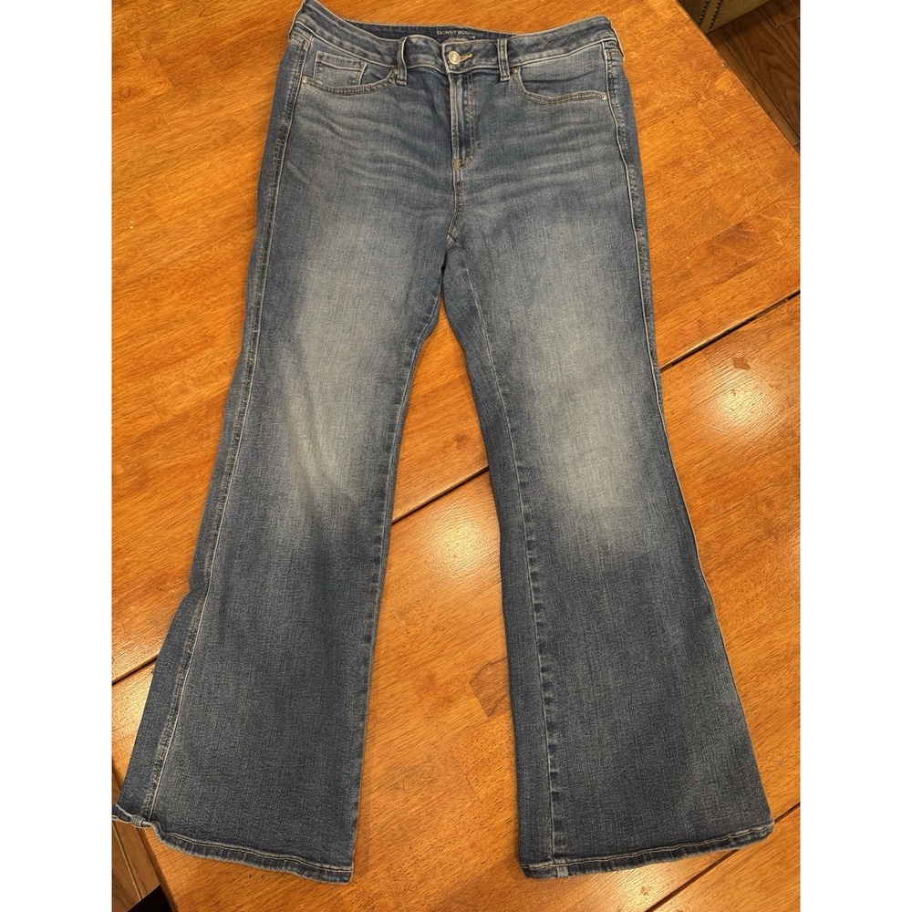 Chico's Skinny Bootcut Jeans Medium Wash Stretch Denim Size 2.5 US 12R